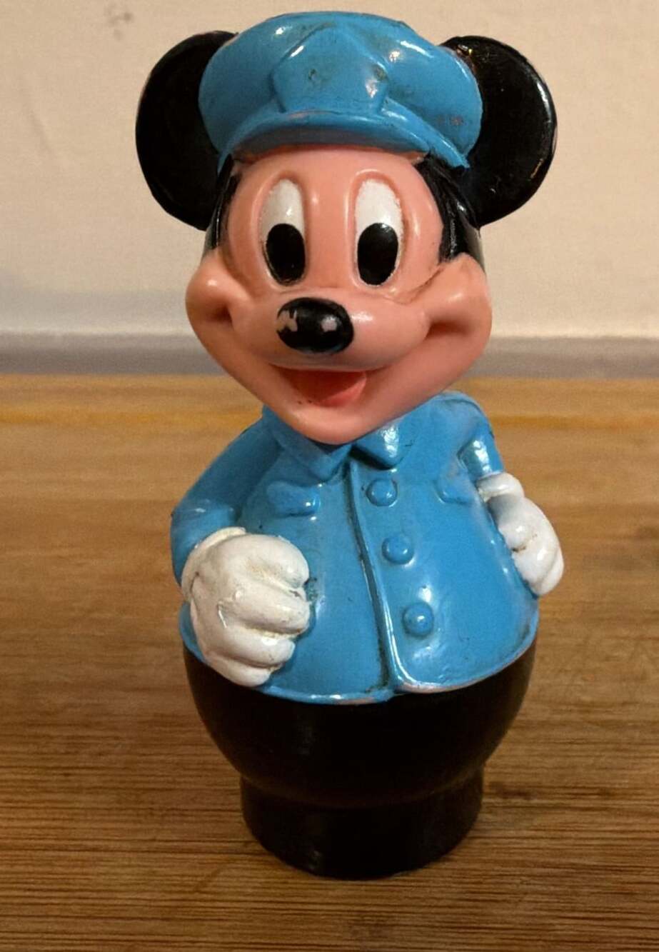 Vintage Disney Mickey Mouse Police Man Finger Puppet Figure Toy